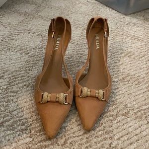 Camel color Prada heels
